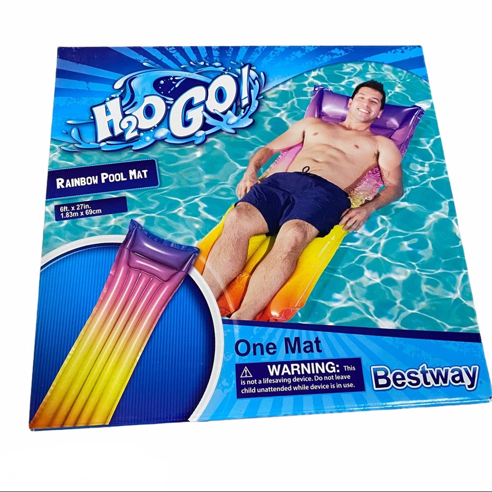 H2O GO! Rainbow Pool Lounge Mat